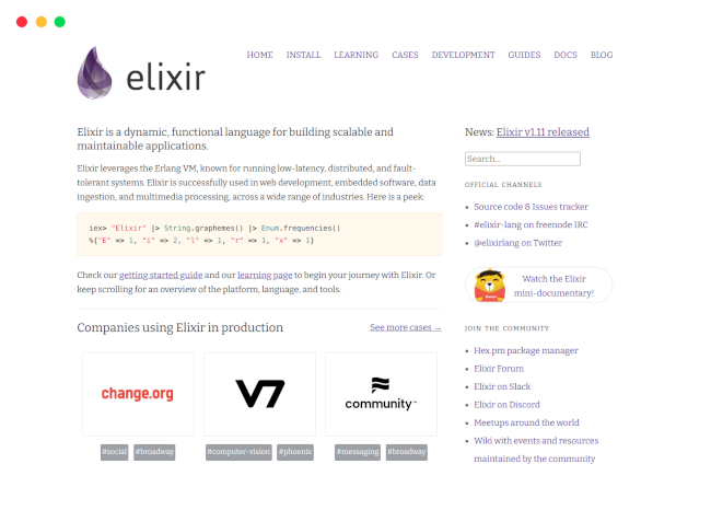 elixir website